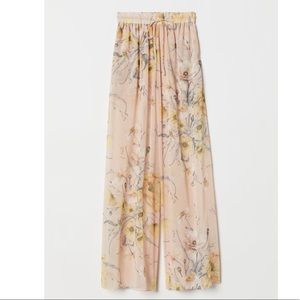 Floral Flowy Palazzo Pant with drawstring waistband